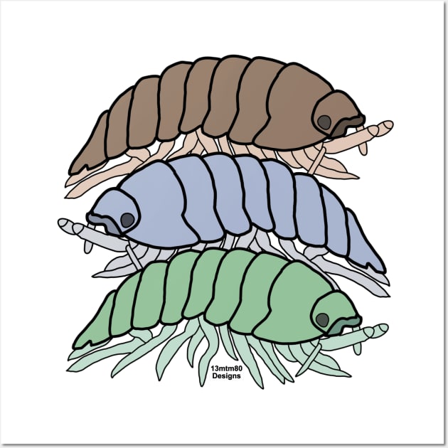 3 Pill Bugs Wall Art by 13mtm80-Designs